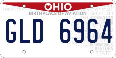 OH license plate GLD6964