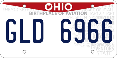 OH license plate GLD6966