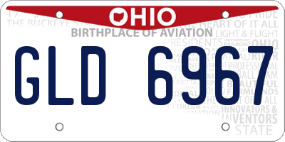 OH license plate GLD6967