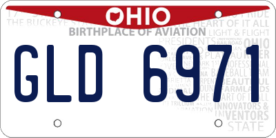 OH license plate GLD6971