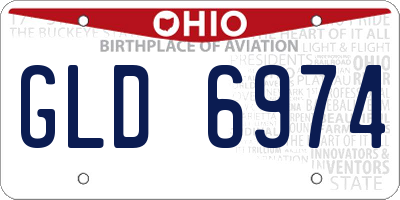 OH license plate GLD6974