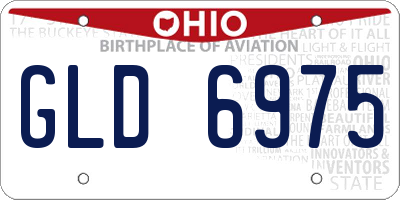 OH license plate GLD6975