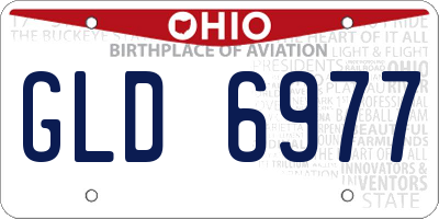 OH license plate GLD6977