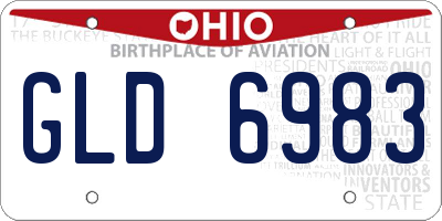 OH license plate GLD6983