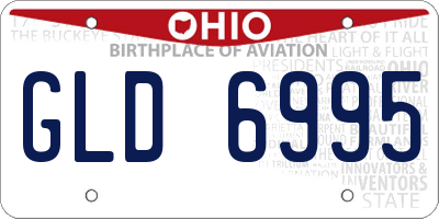 OH license plate GLD6995