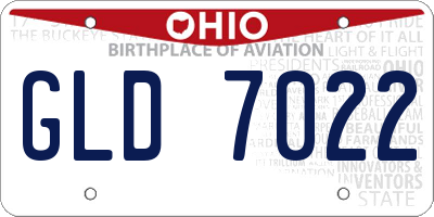 OH license plate GLD7022