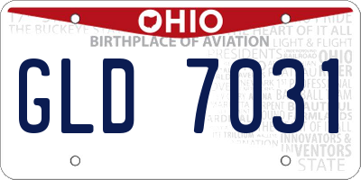 OH license plate GLD7031