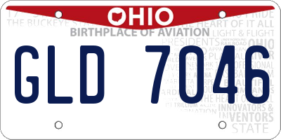 OH license plate GLD7046