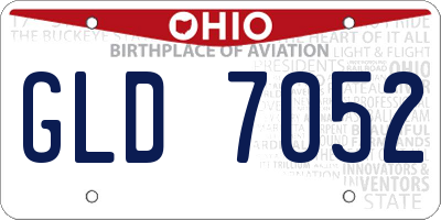 OH license plate GLD7052