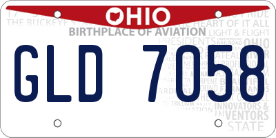 OH license plate GLD7058