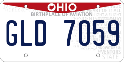 OH license plate GLD7059