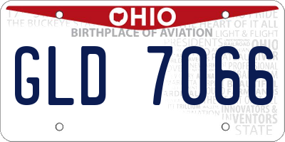 OH license plate GLD7066