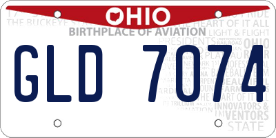 OH license plate GLD7074