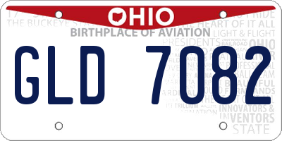 OH license plate GLD7082
