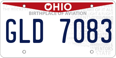 OH license plate GLD7083