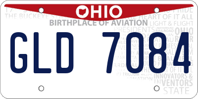 OH license plate GLD7084