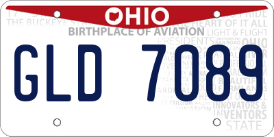 OH license plate GLD7089