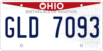 OH license plate GLD7093