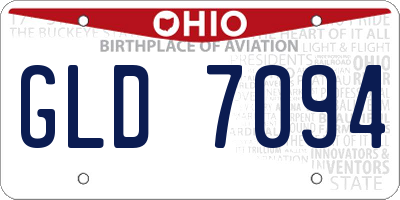 OH license plate GLD7094
