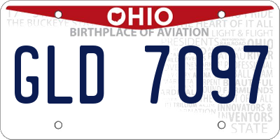OH license plate GLD7097