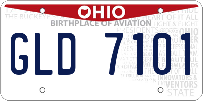 OH license plate GLD7101