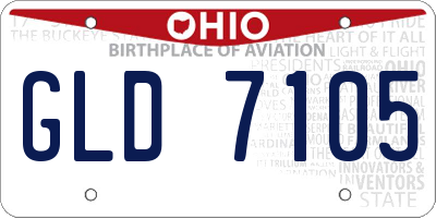 OH license plate GLD7105