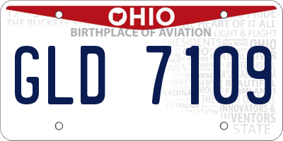 OH license plate GLD7109