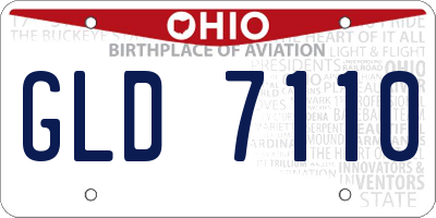 OH license plate GLD7110