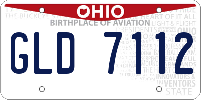 OH license plate GLD7112