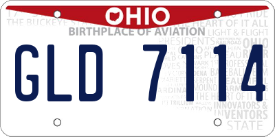 OH license plate GLD7114