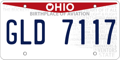 OH license plate GLD7117