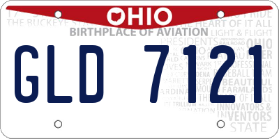 OH license plate GLD7121