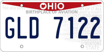 OH license plate GLD7122