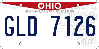 OH license plate GLD7126