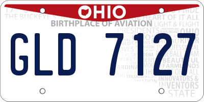 OH license plate GLD7127