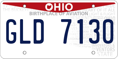 OH license plate GLD7130