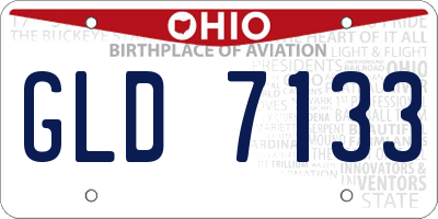 OH license plate GLD7133