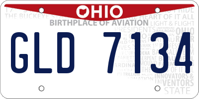 OH license plate GLD7134