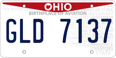 OH license plate GLD7137