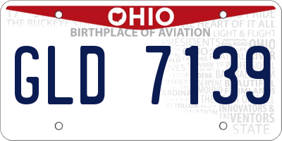 OH license plate GLD7139