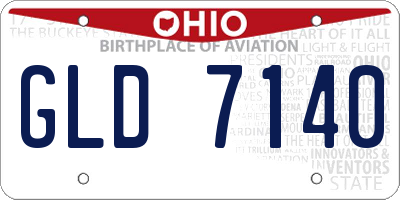 OH license plate GLD7140