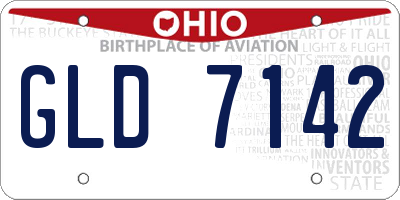 OH license plate GLD7142