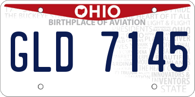 OH license plate GLD7145