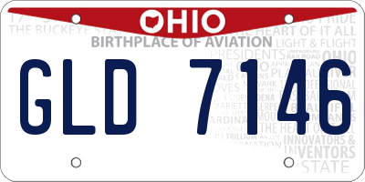 OH license plate GLD7146