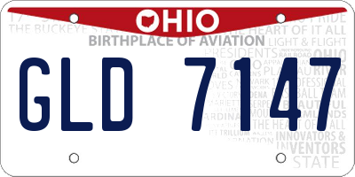 OH license plate GLD7147