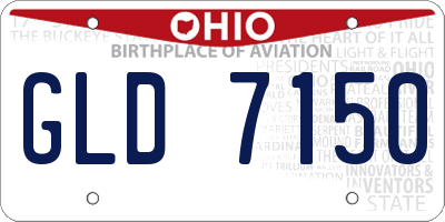 OH license plate GLD7150