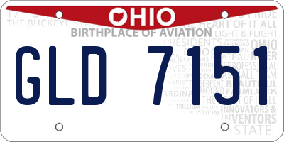 OH license plate GLD7151