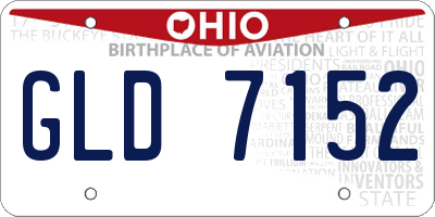 OH license plate GLD7152