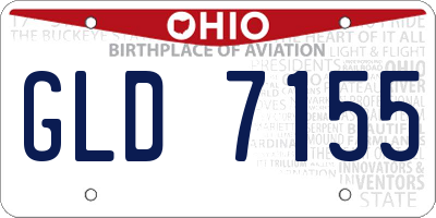 OH license plate GLD7155