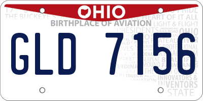 OH license plate GLD7156